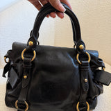 Rare Miu Miu Black Vitello Leather Bag