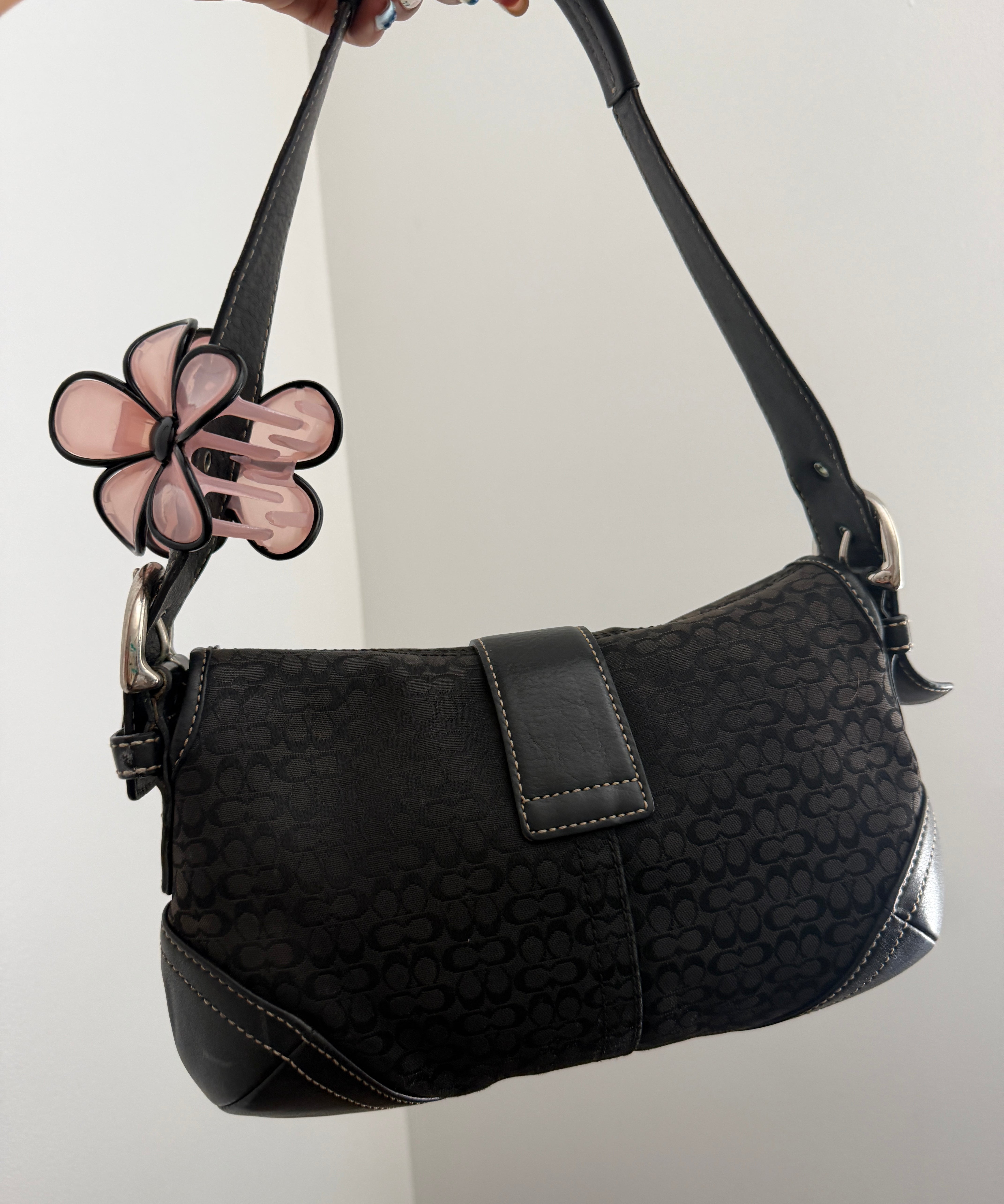 Coach Black Canvas Mini Soho Bag