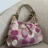 Coach Pink Optic Print Maggie Bag