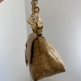 Fendi FF Gold Mini Mamma Baguette Shoulder Bag
