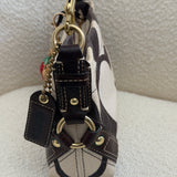 Rare Coach Cotton Monogram Mini Carly Bag