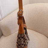 Coach British Tan Hamptons Signature Hobo Bag