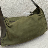 Coach Olive Green Nubuc Shoulder Bag