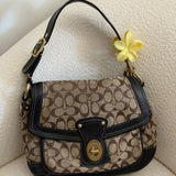 Coach Canvas Ali Legacy Turnlock Bag