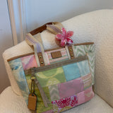 Coach Multicolor Patchwork Spring Hand Bag