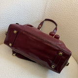 Coach Burgundy Patent Leather Ashley Shoulder Bag