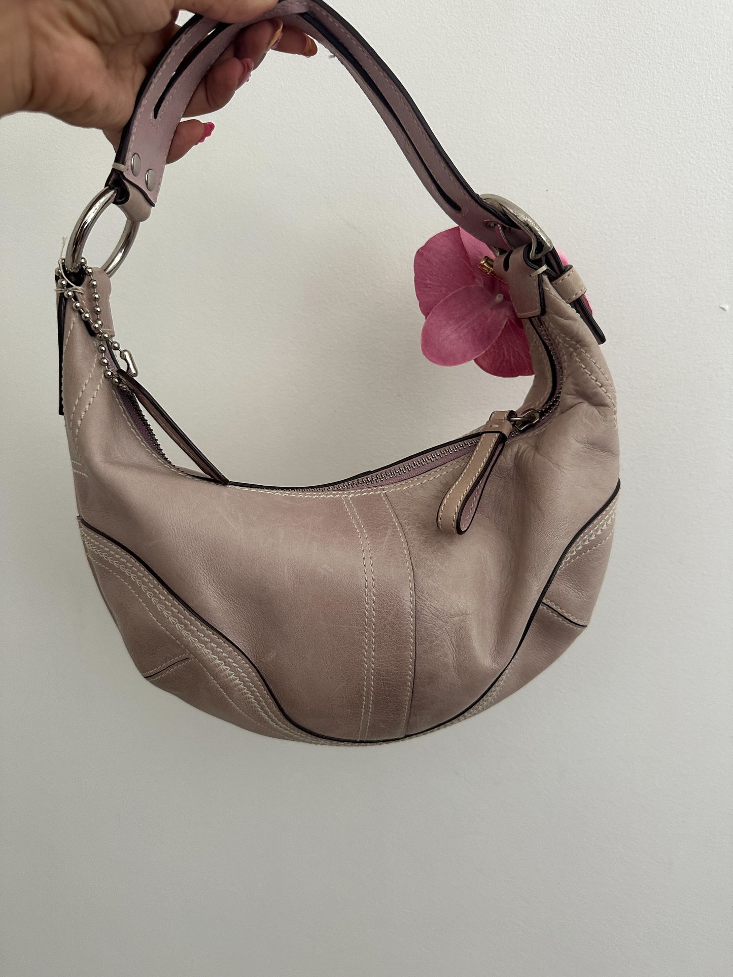 Lilac Coach Mini Hobo Bag