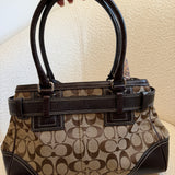 Coach Brown Signature Hamptons Carry-All Bag