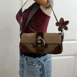 Coach Brown Soho Demi Flap Bag
