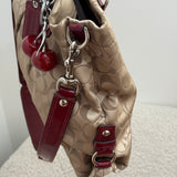 Coach Burgundy Signature Ashley Carry-All Bag