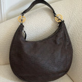 Brown Gucci Guccissima Twins Shoulder Bag