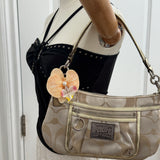 Coach Beige Signature Poppy Shoulder Bag