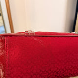 Red Coach Signature Tote Bag