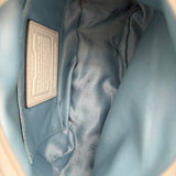 Silver Signature Coach Mini Zoe Bag