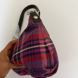 Coach Purple Plaid Poppy Signature Shoulder Bag