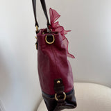 Coach Red Leather Ashley Carry-All Bag