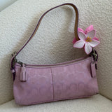 Rare Coach Lilac Signature East West Baguette