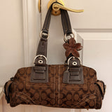 Brown Coach Signature Soho Mia Satchel Bag