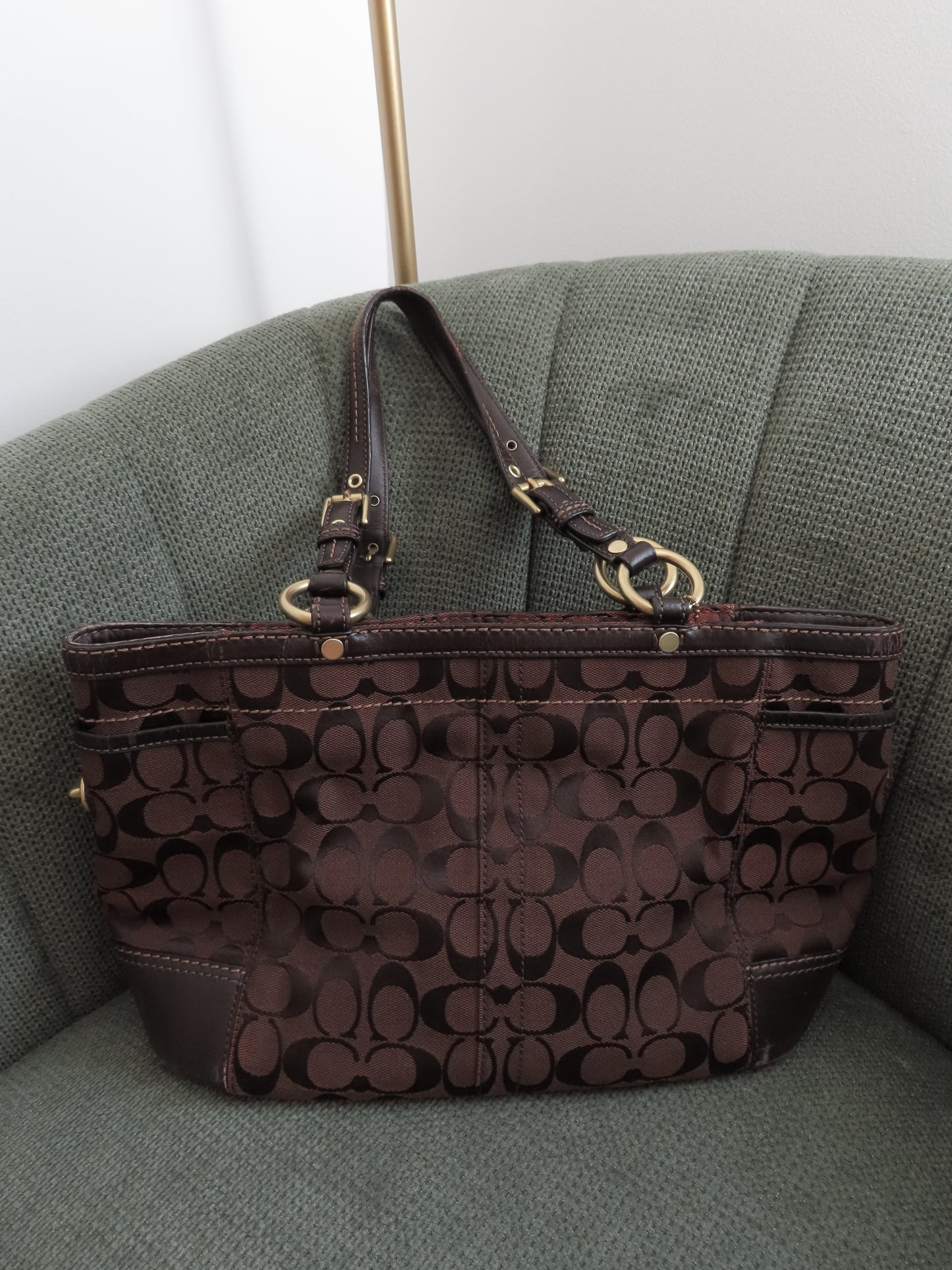 Coach Brown Monogram Tote Bag