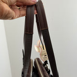 Rare Brown Signature Bonnie Satchel Bag