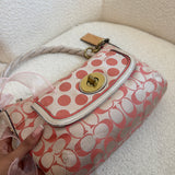 Rare Coach Polka Dot Braided Shoulder Bag