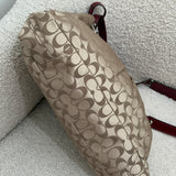 Coach Burgundy Signature Ashley Carry-All Bag