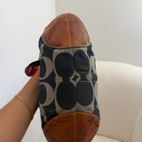 Rare Coach Denim Signature Ergo Hobo Bag