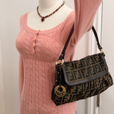 Brown Fendi Zucca Chef Shoulder Bag