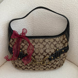 Brown Signature Coach Ergo Belted Shoulder Bag