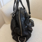 Archive Miu Miu Black Studded Flower Shoulder Bag