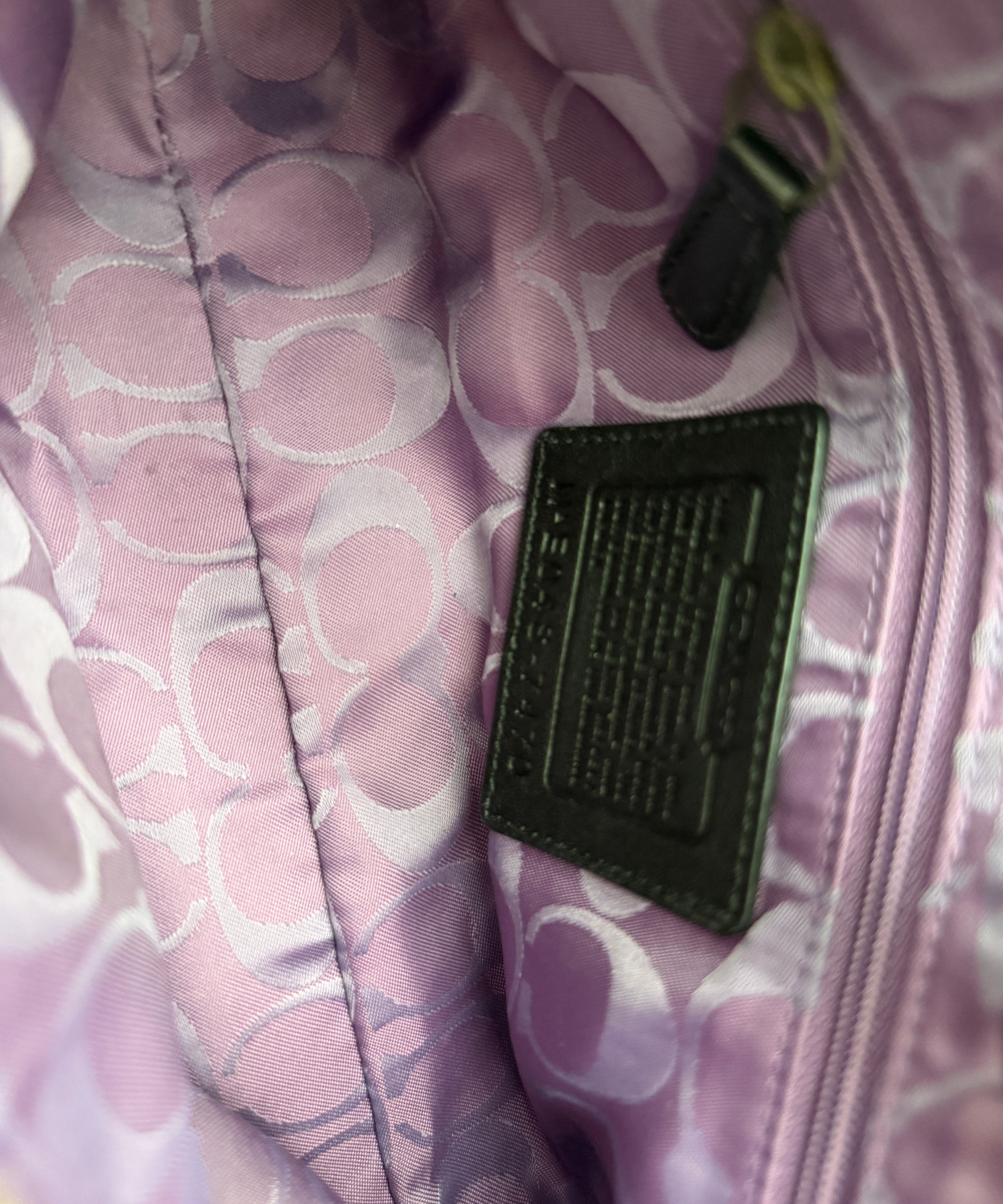 Rare Coach Suede Plum East West Baguette