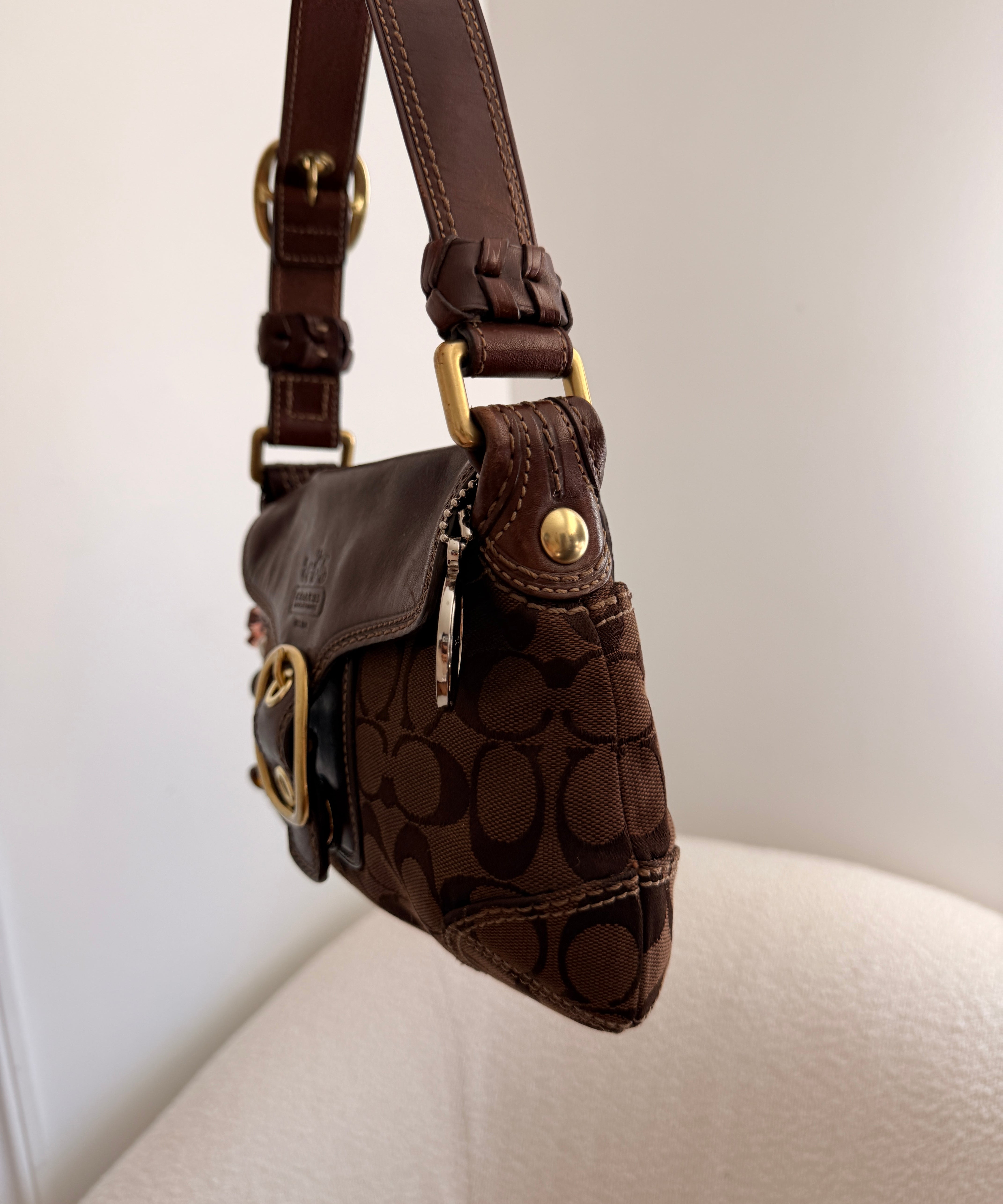 Chocolate Brown Coach Mini Soho Bleeker Bag
