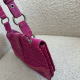 Rare Coach Pink Signature Demi Flap Bag