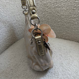 Coach Beige Signature Poppy Shoulder Bag