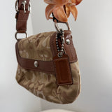 Coach Mini Tan Pleated Optic Soho Bag
