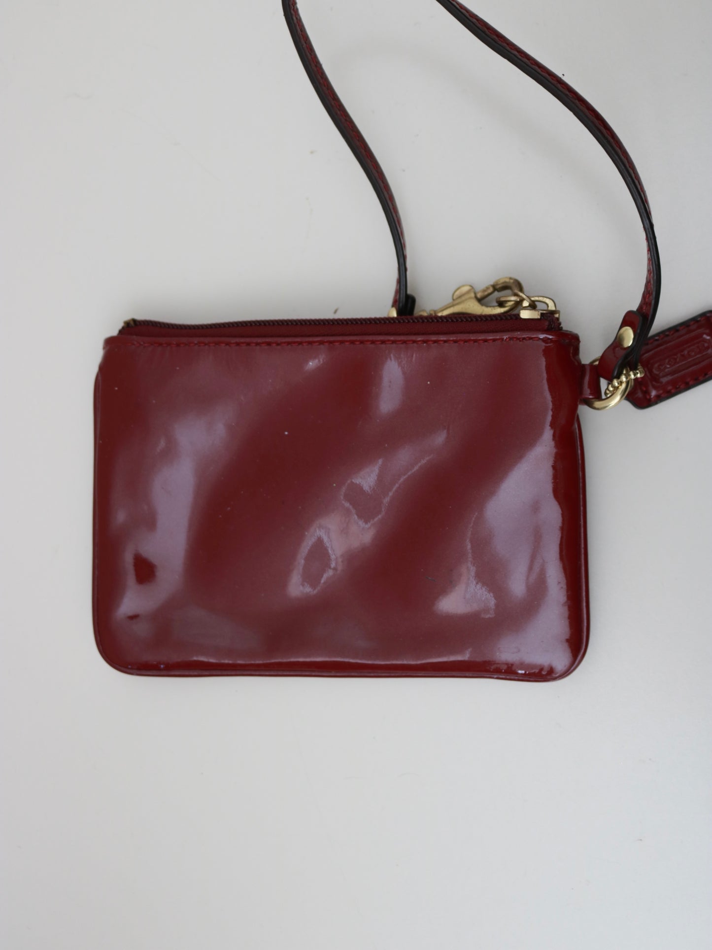 Coach Burgundy Patent Leather Wallet