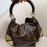 Brown Gucci Patent Leather Indy Bag