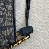 Navy Dior Saddle Trotter Shoulder Bag