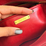 Red Mini Miu Miu Metalassé Bag