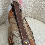 Coach Leopard Patchwork Top Handle Pochette