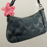 Rare Denim Coach Poppy Pushlock Bag
