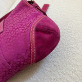 Rare Pink Suede Canvas Mini Soho Bag