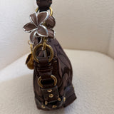 Chocolate Brown Canvas Small Carly Bag