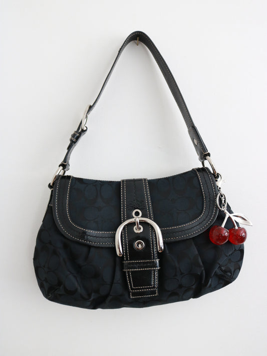 Coach Black Signature Soho Sufflette Bag