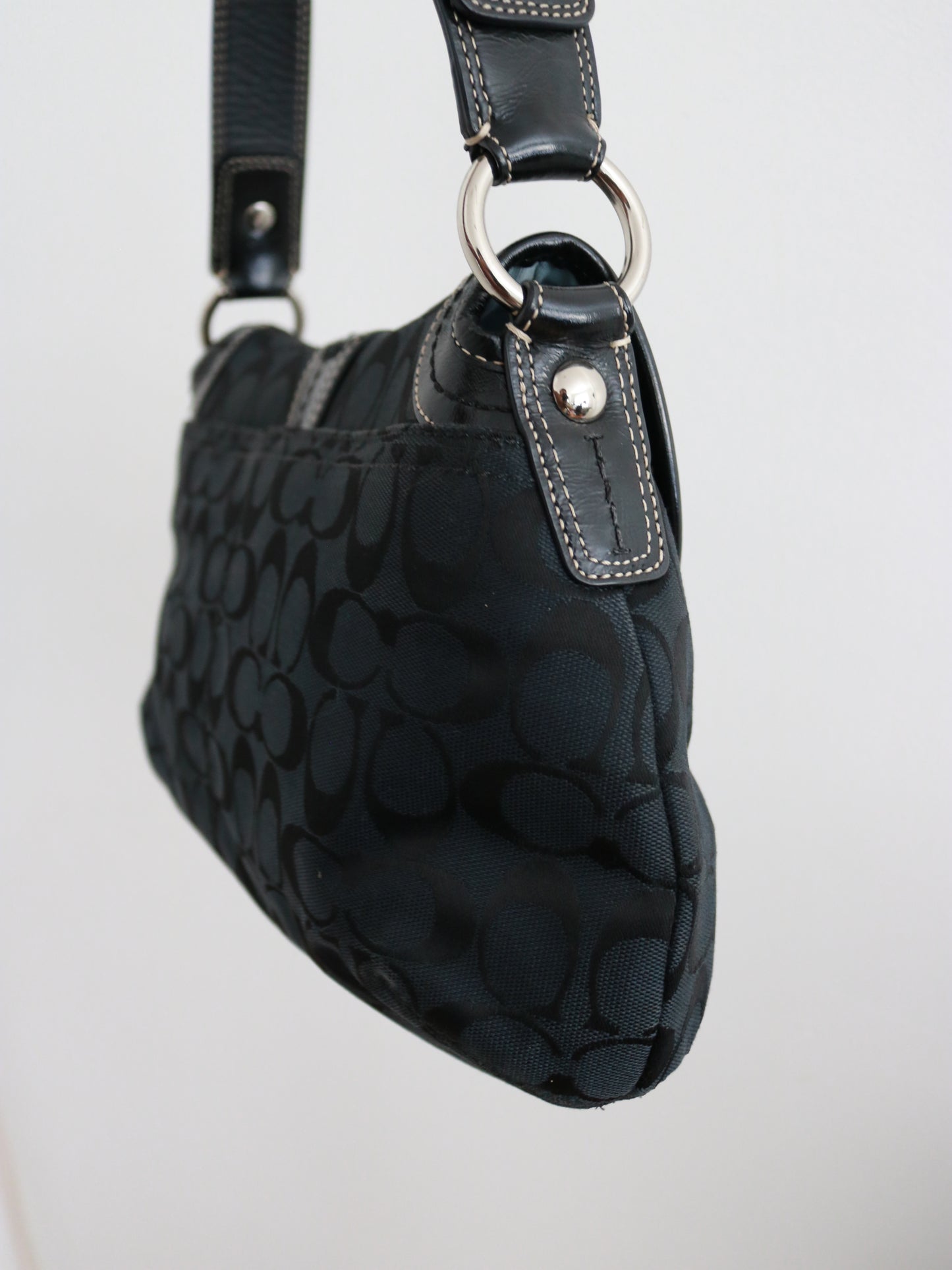 Coach Black Signature Soho Sufflette Bag