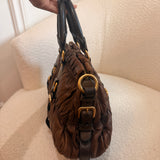 Brown Prada Nappa Shoulder Bag