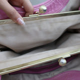 Rare Coach Pink Patent Ergo Kisslock Bag