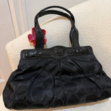 Black Optic Signature Coach Garnett Turnlock Bag