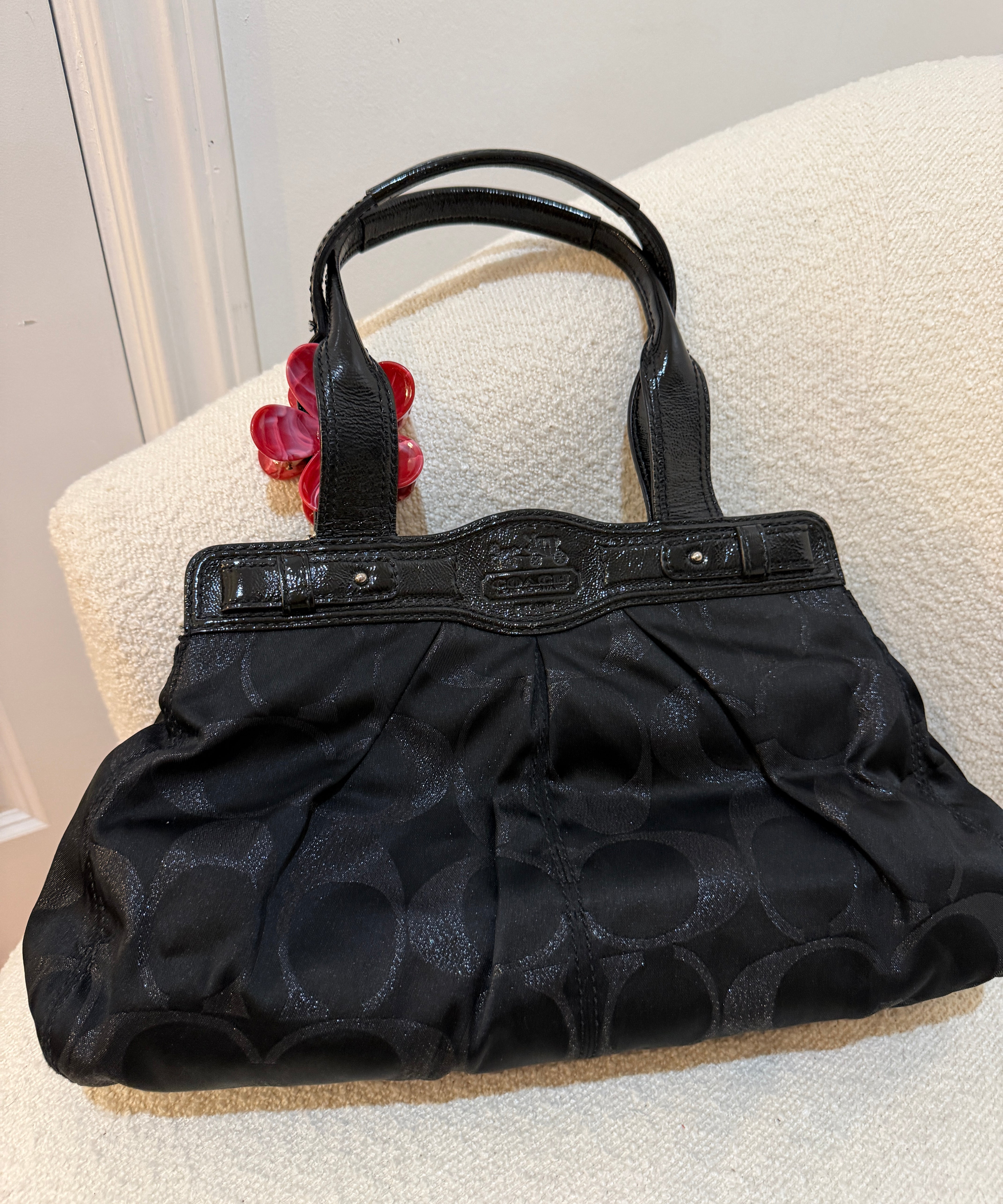 Black Optic Signature Coach Garnett Turnlock Bag