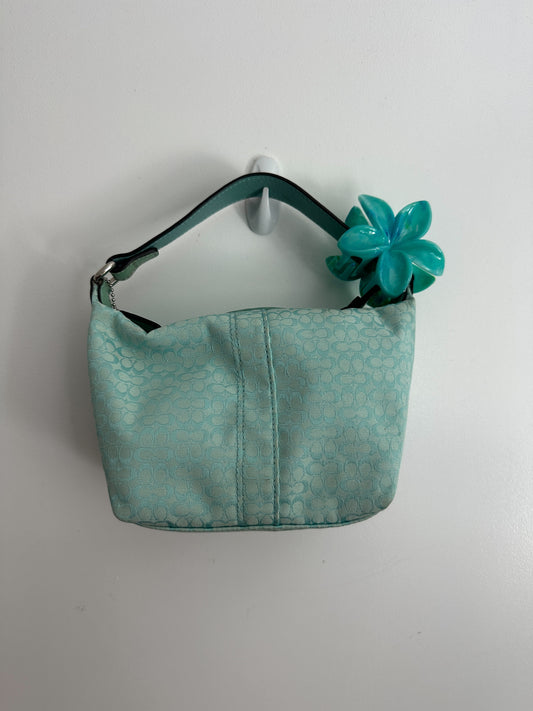 Coach Aquamarine Signature Mini Top Handle Bag